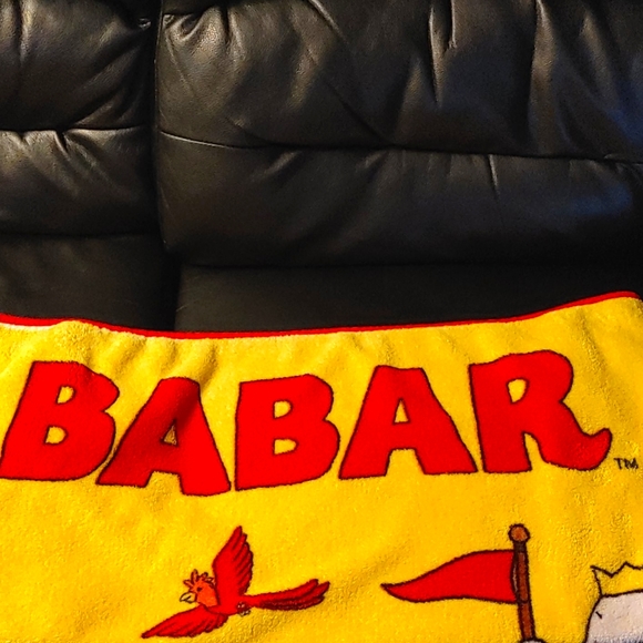 🌺Vintage🌺Babar Parade Plush Fleece Throw - Picture 4 of 7